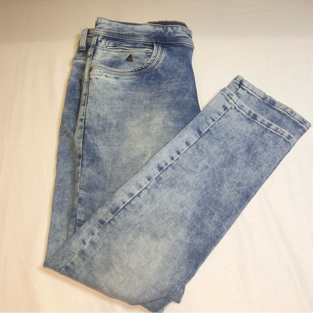 Duke Stardust Men’s Straight Fit Jeans – Size 38 Light Wash